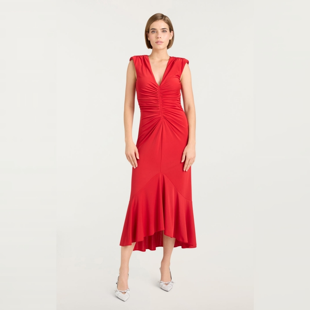 NWT Cinq a Sept Midi Red Dress - 8 (Medium)
